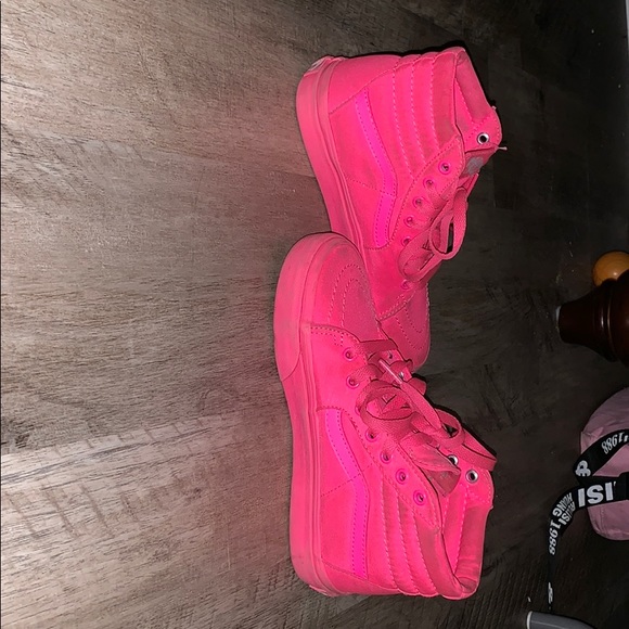 Hot Pink High Top Vans - Picture 3 of 4